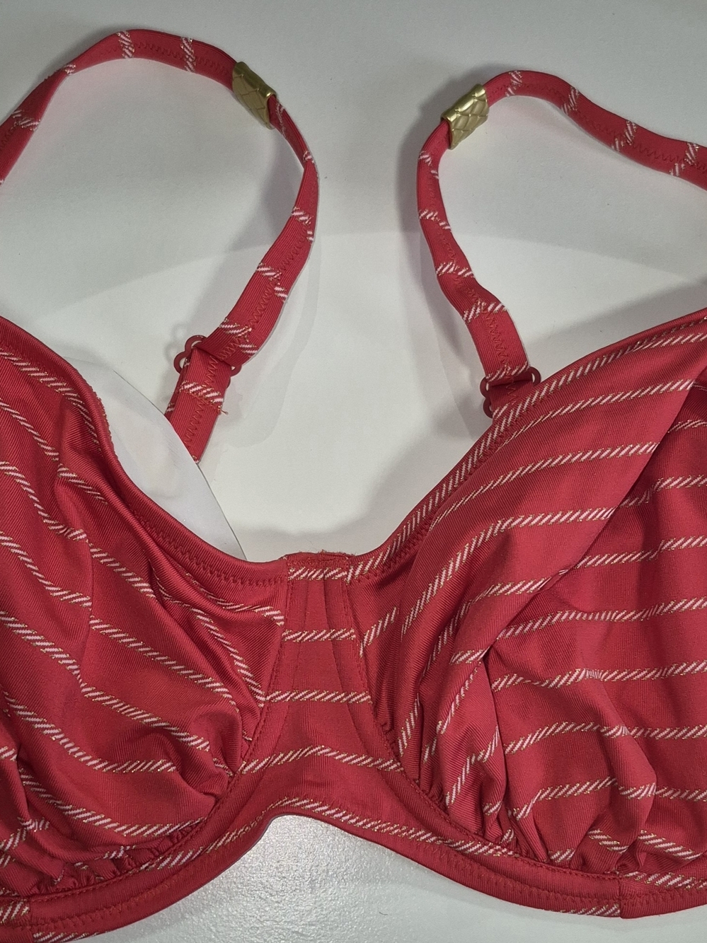 Fantasie Red Striped Bikini Top